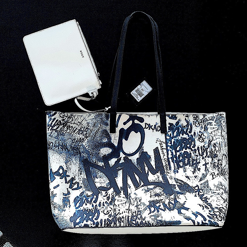 DKNY Brayden Large Graffiti Tote Handbag NWT